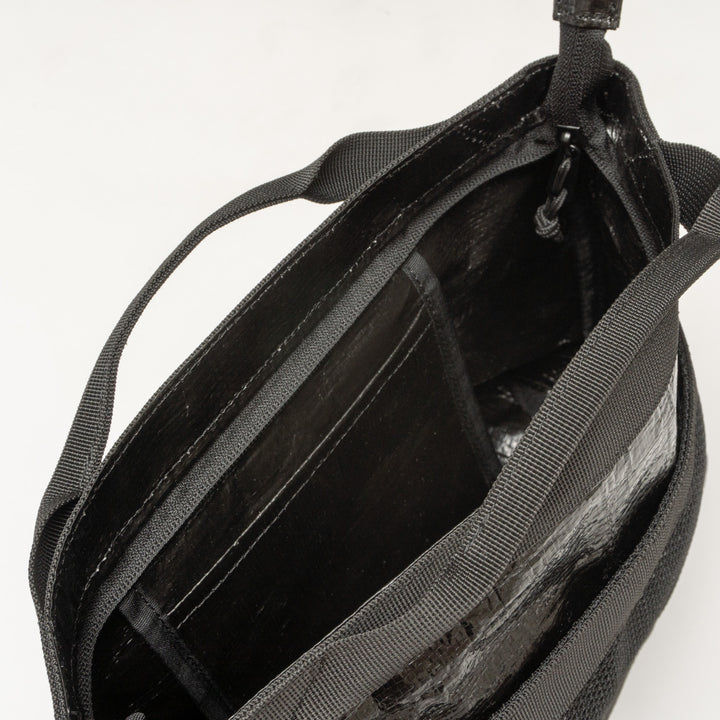 MESH MINI TOTE BAG, BLACK