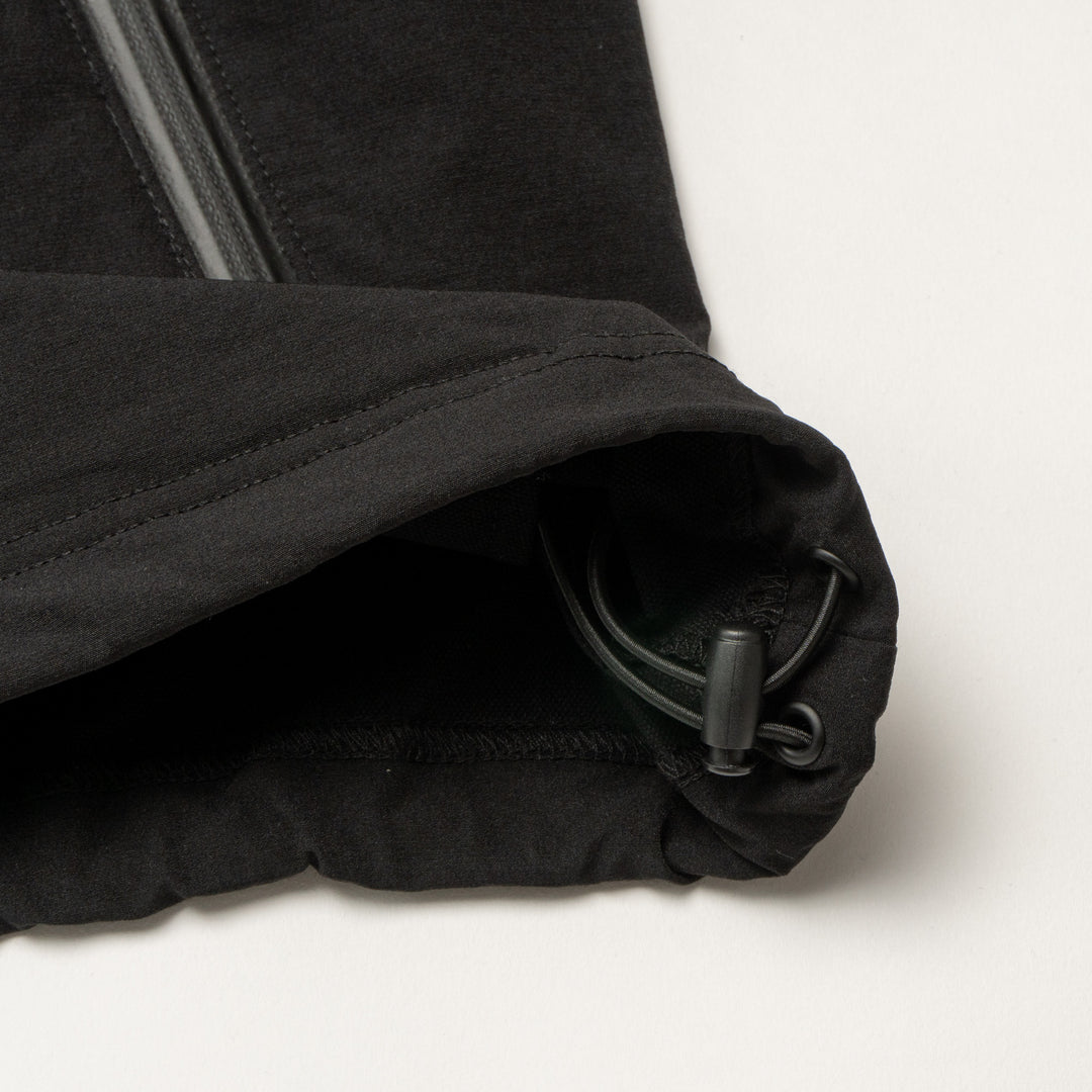 STRETCH NYLON SHORT SLEEVE, BLACK
