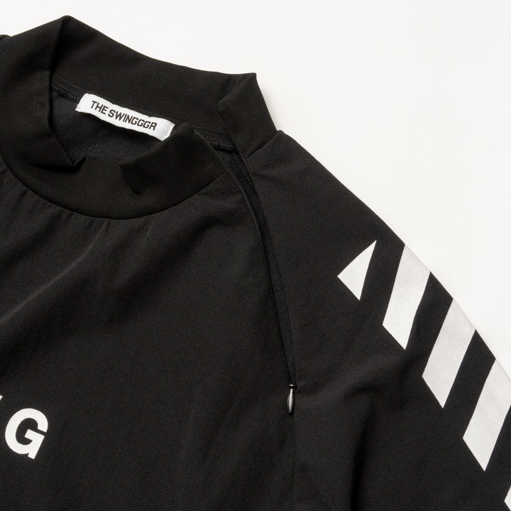 STRETCH NYLON SHORT SLEEVE, BLACK