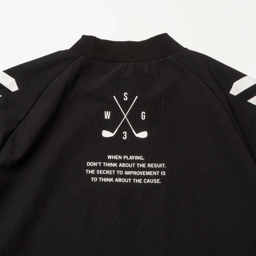 STRETCH NYLON SHORT SLEEVE, BLACK