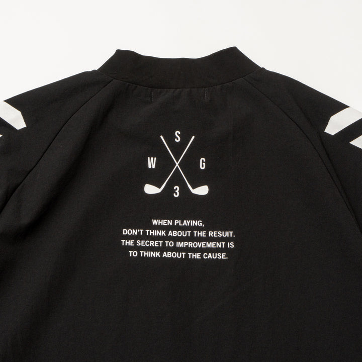 STRETCH NYLON SHORT SLEEVE, BLACK