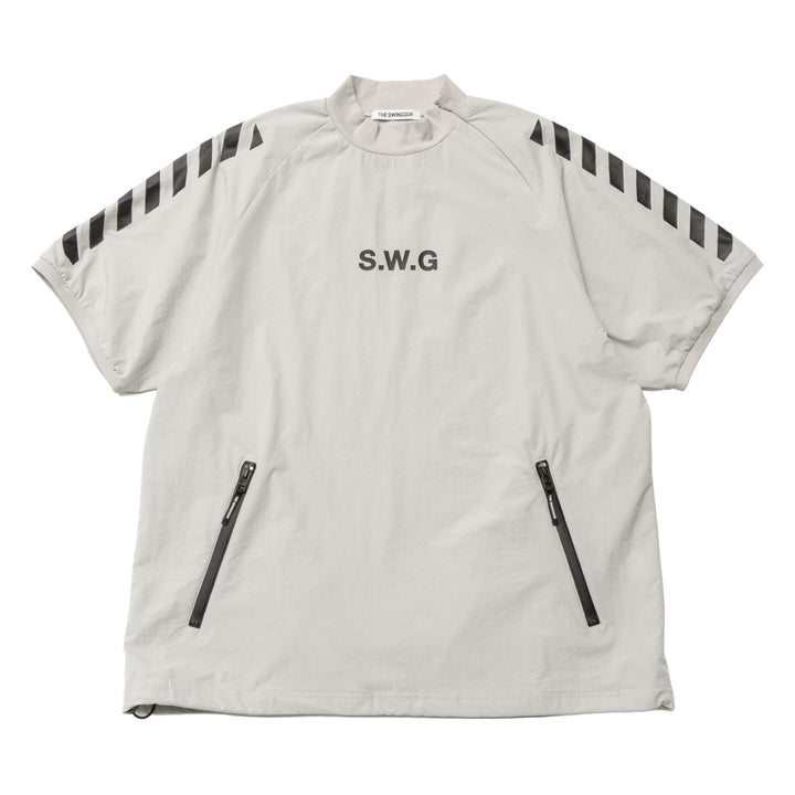 STRETCH NYLON SHORT SLEEVE, L.GRAY