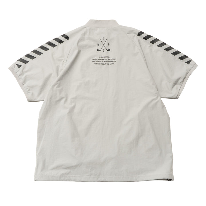STRETCH NYLON SHORT SLEEVE, L.GRAY