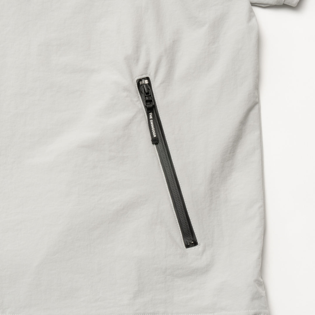 STRETCH NYLON SHORT SLEEVE, L.GRAY