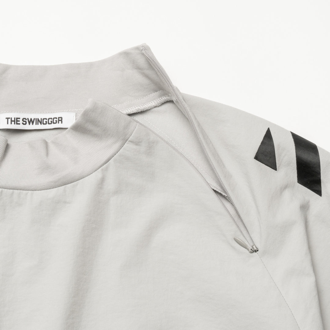 STRETCH NYLON SHORT SLEEVE, L.GRAY