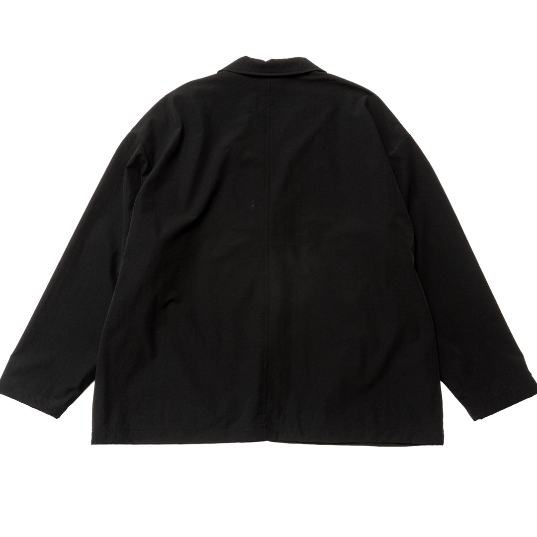 STRETCH NYLON BOX JACKET, BLACK