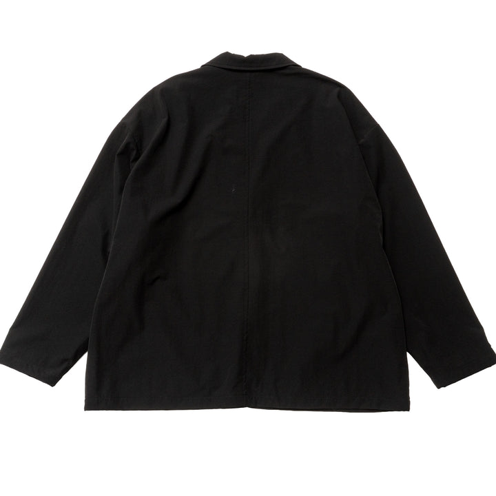STRETCH NYLON BOX JACKET, BLACK