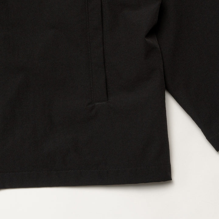 STRETCH NYLON BOX JACKET, BLACK