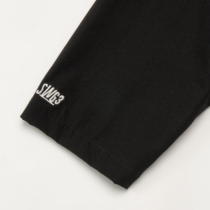 STRETCH NYLON BOX JACKET, BLACK
