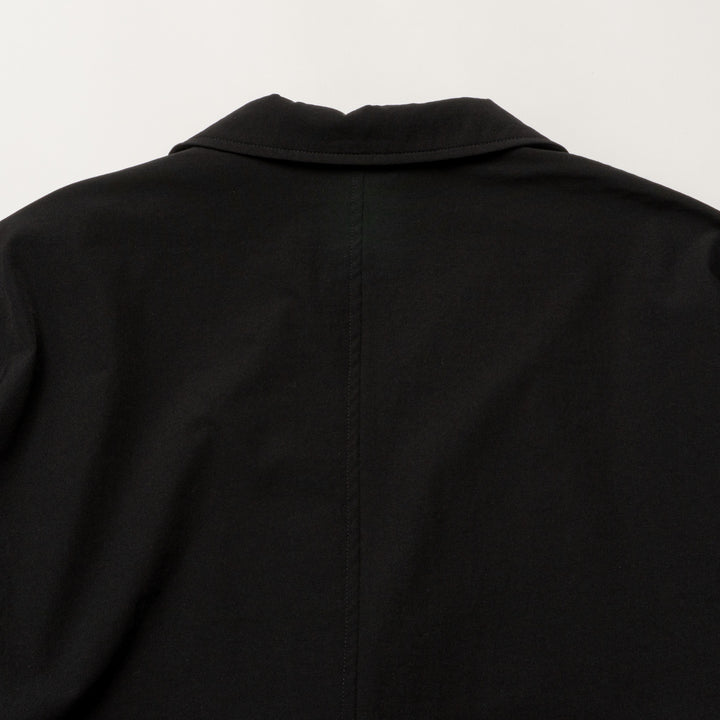 STRETCH NYLON BOX JACKET, BLACK