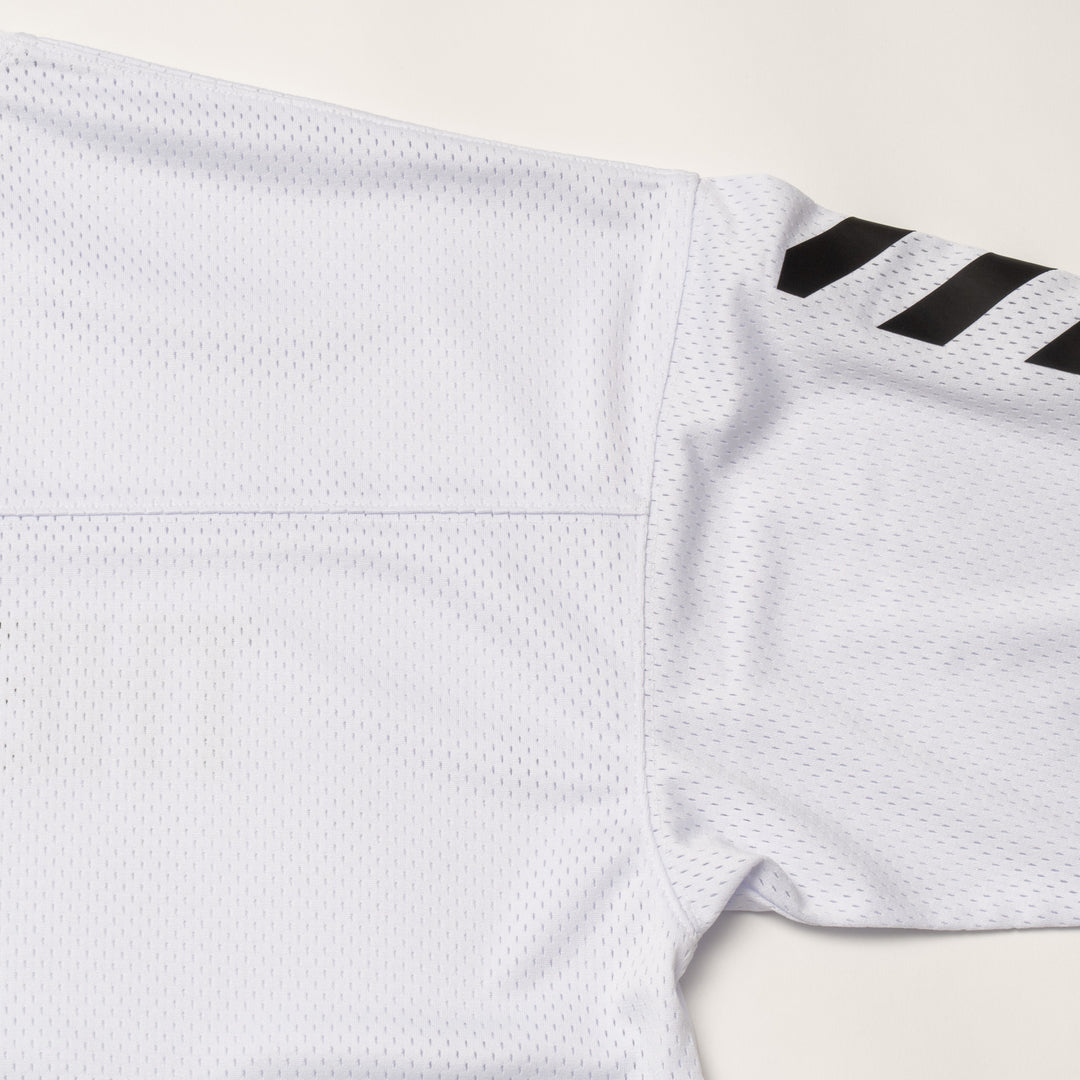 MESH MOCK NECK L/TEE, WHITE