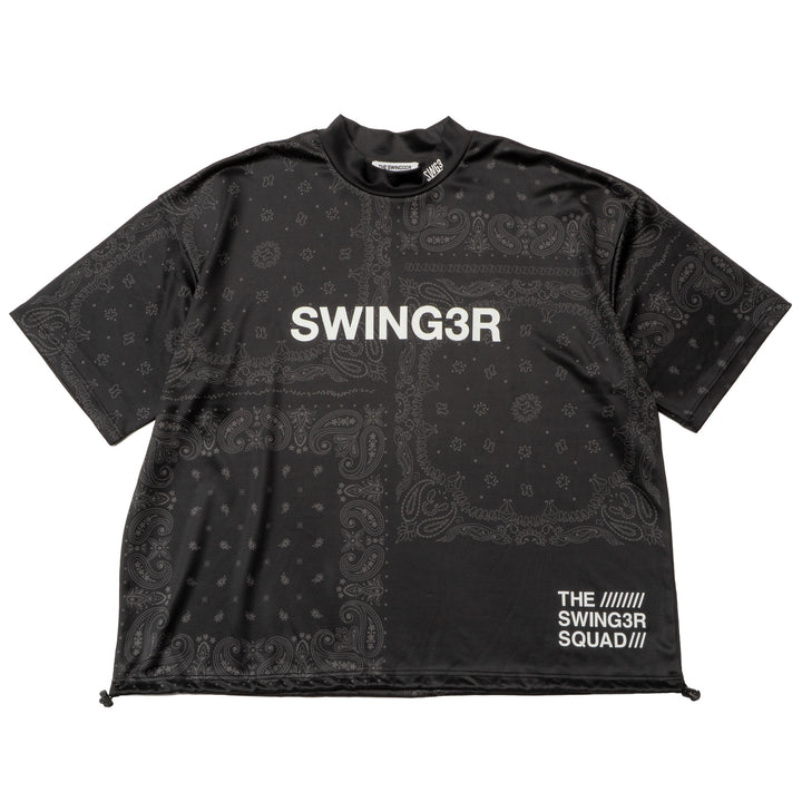 BANDANA  MOCK TEE, BLACK