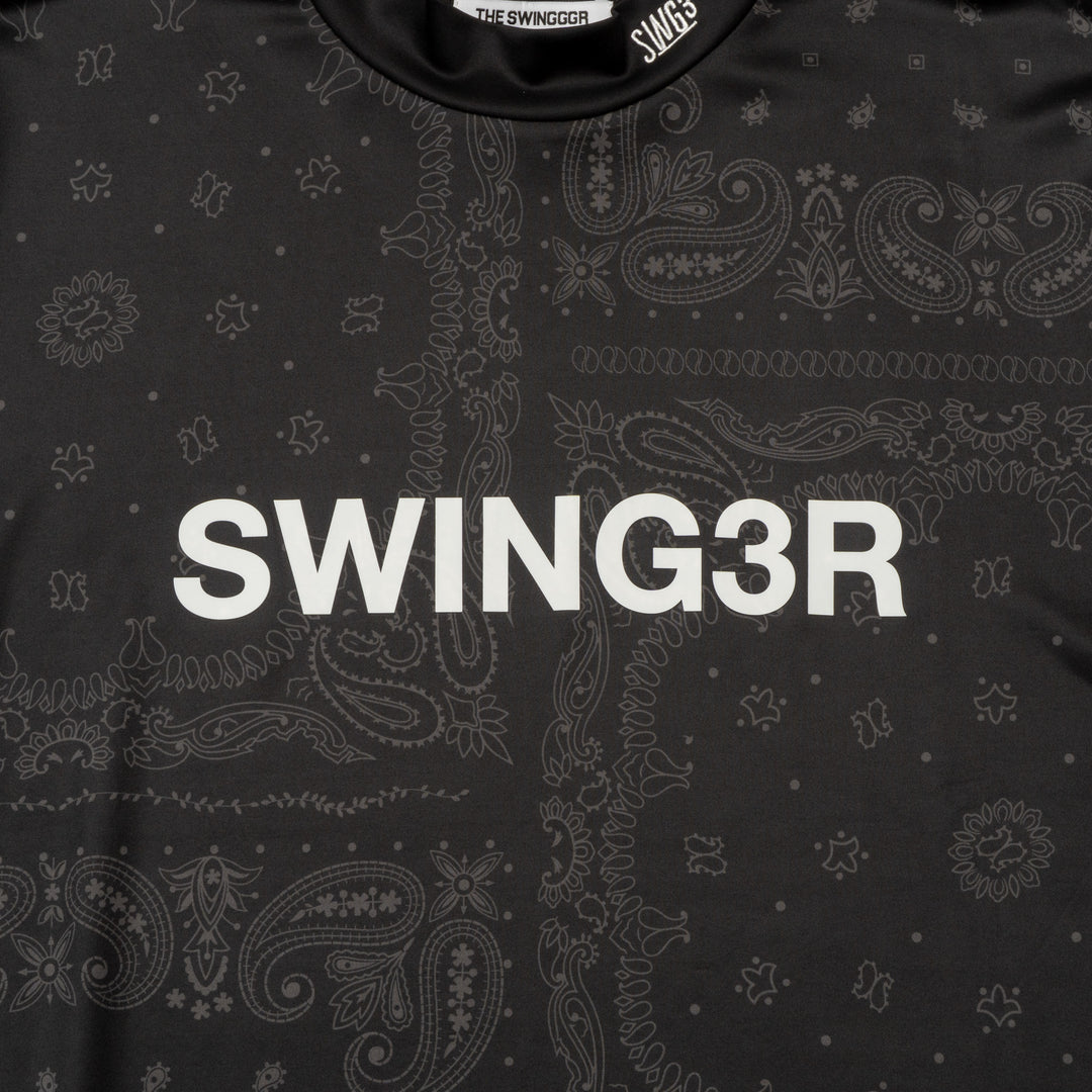 BANDANA  MOCK TEE, BLACK