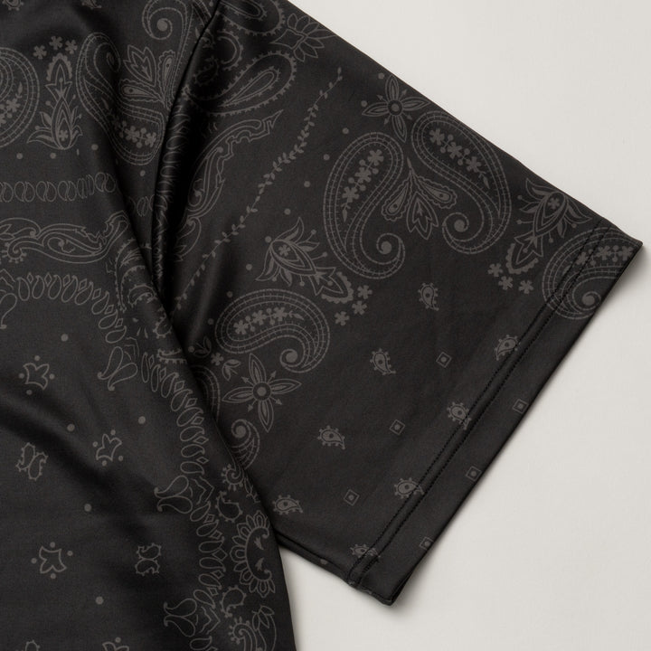 BANDANA  MOCK TEE, BLACK