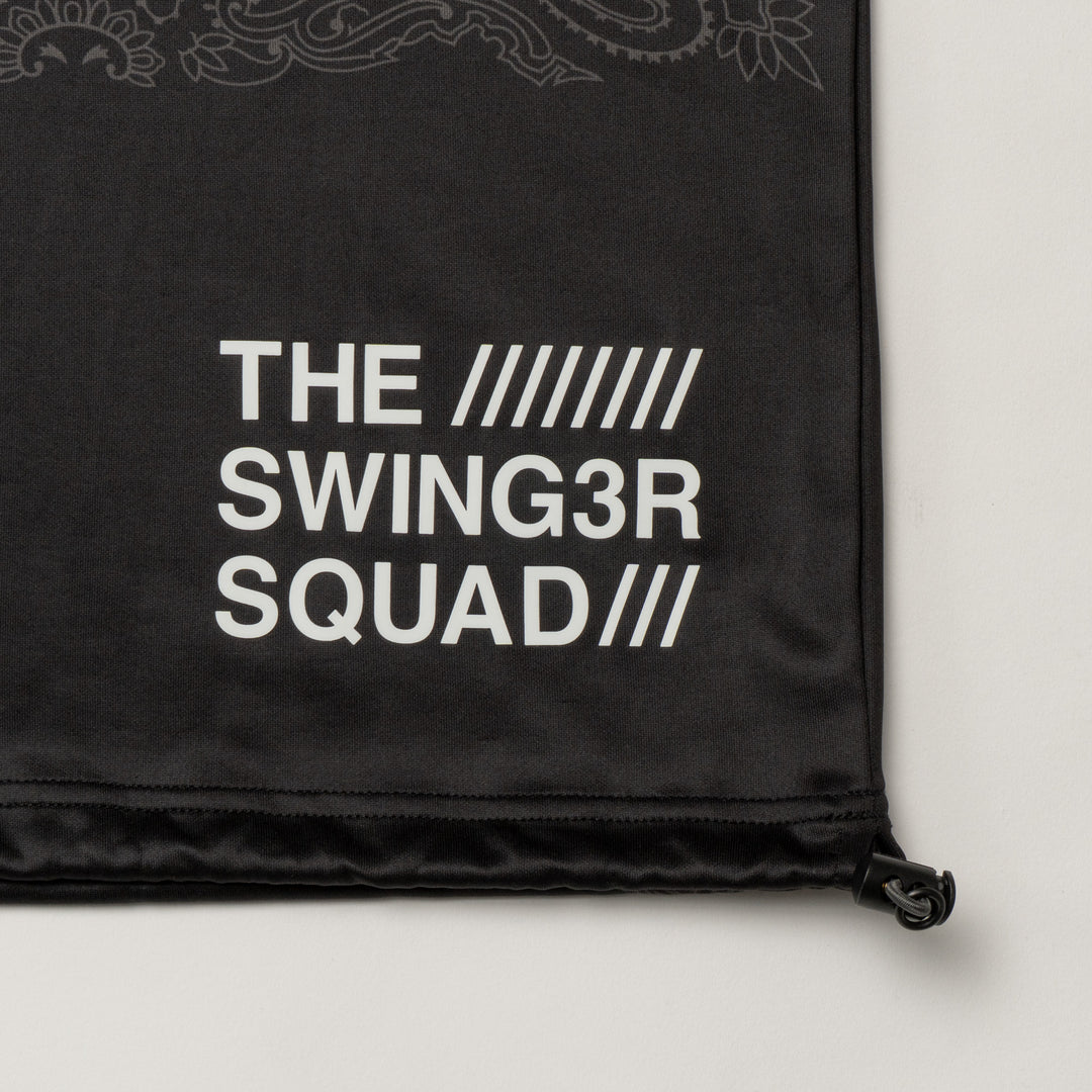 BANDANA  MOCK TEE, BLACK