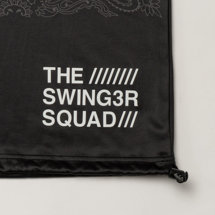BANDANA  MOCK TEE, BLACK