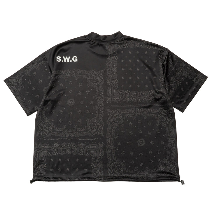 BANDANA  MOCK TEE, BLACK