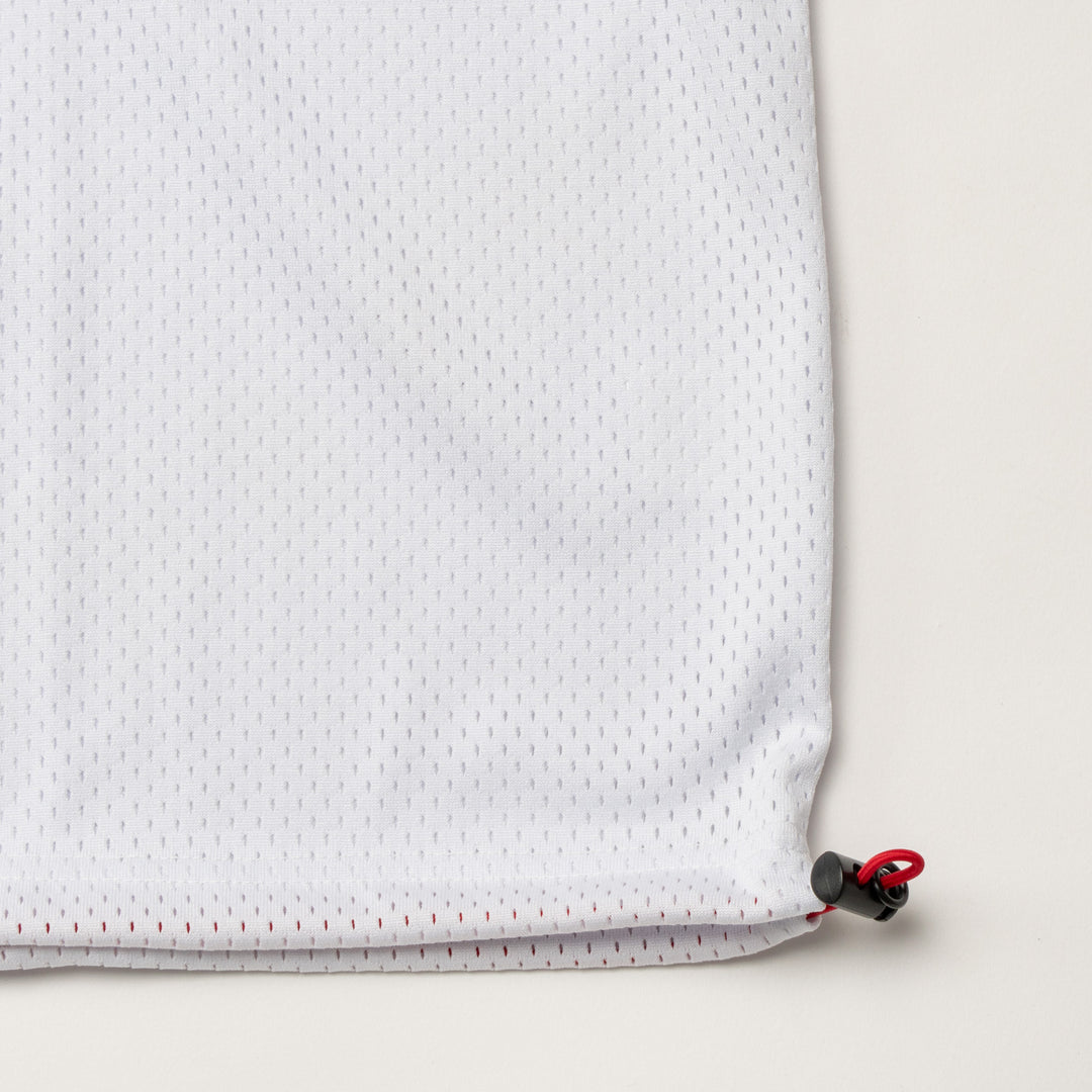 THANKS MESH MOCK TEE, WHITE