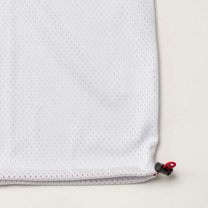 THANKS MESH MOCK TEE, WHITE
