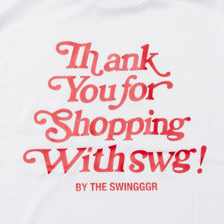 THANKS MESH MOCK TEE, WHITE