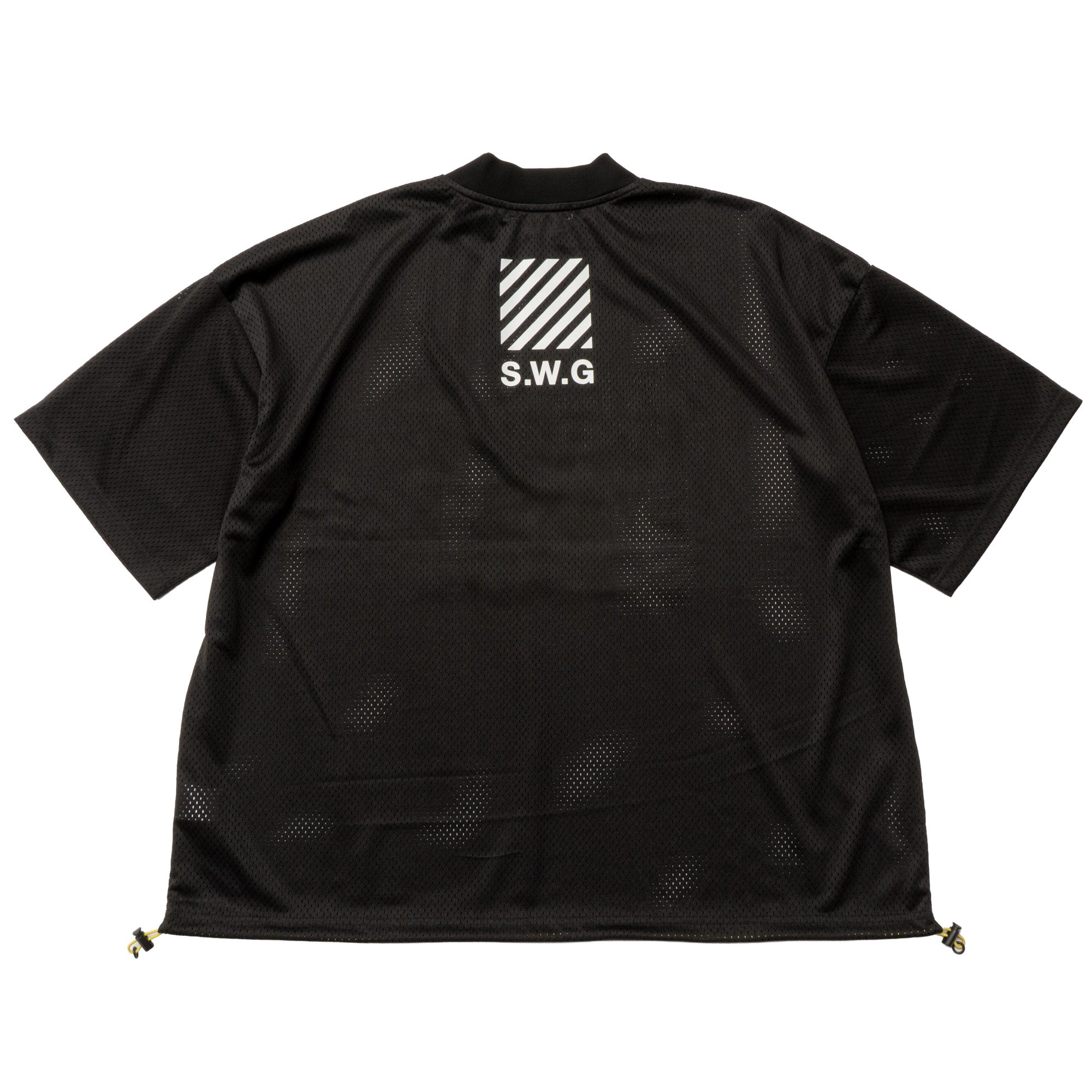 SQUAD MESH MOCK TEE, BLACK - THE SWINGGGR GOLFERS OUTFITS
