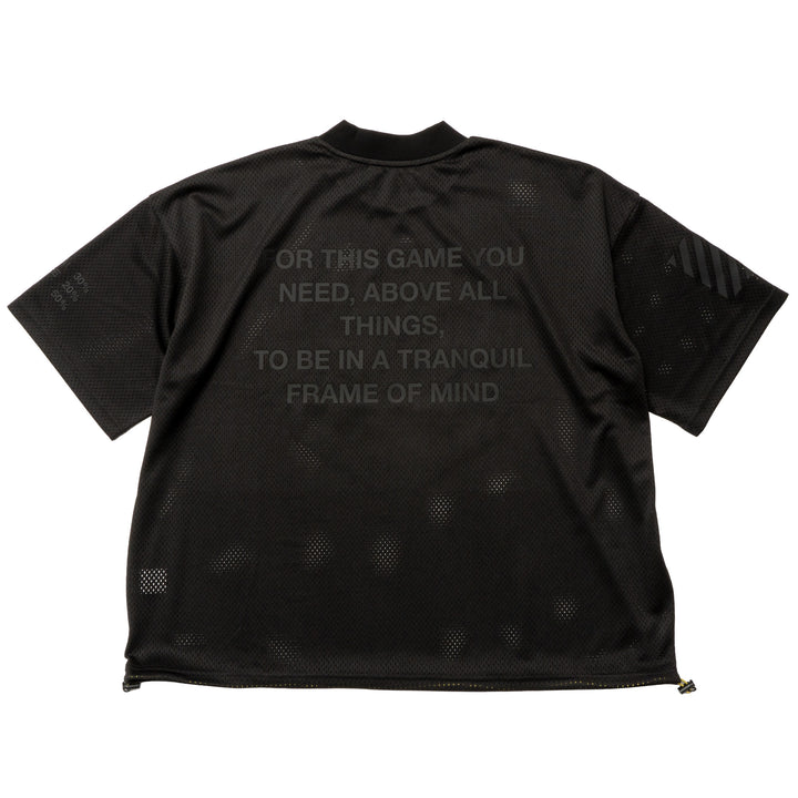 SWG MESH MOCK TEE, BLACK