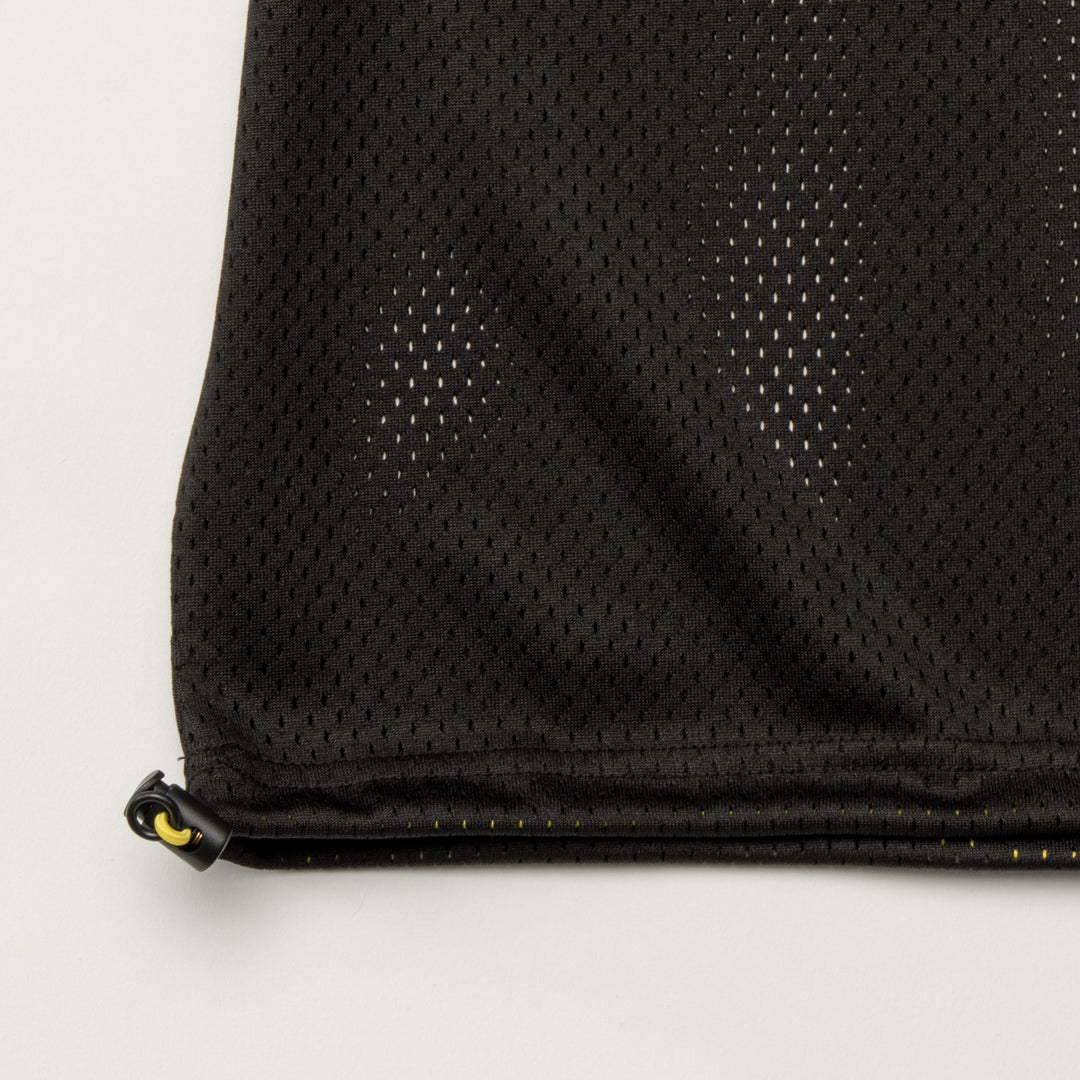 SWG MESH MOCK TEE, BLACK