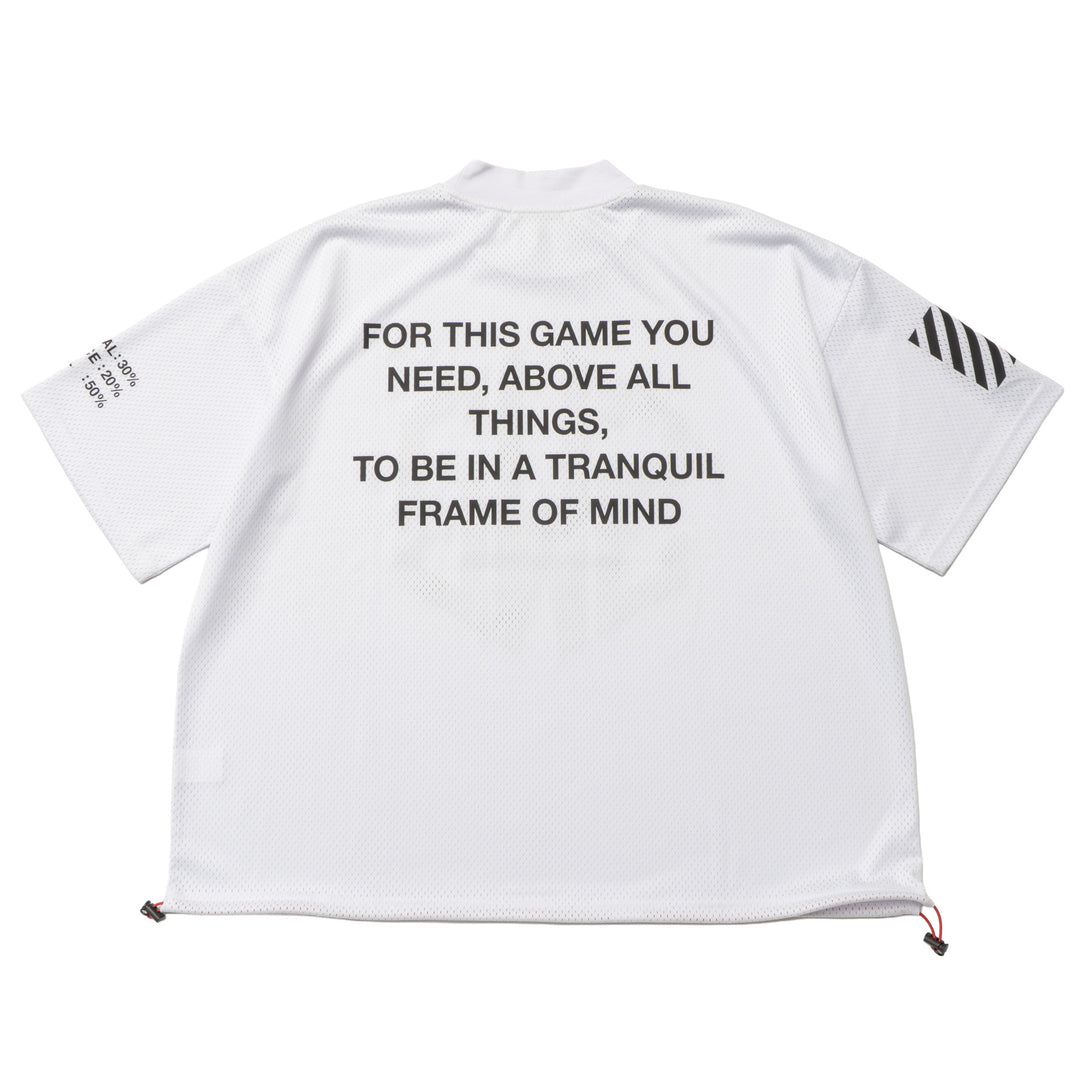 SWG MESH MOCK TEE, WHITE