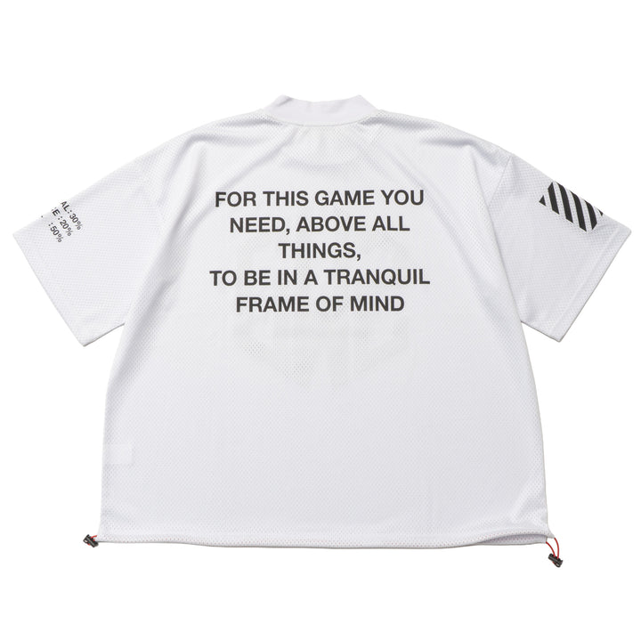 SWG MESH MOCK TEE, WHITE