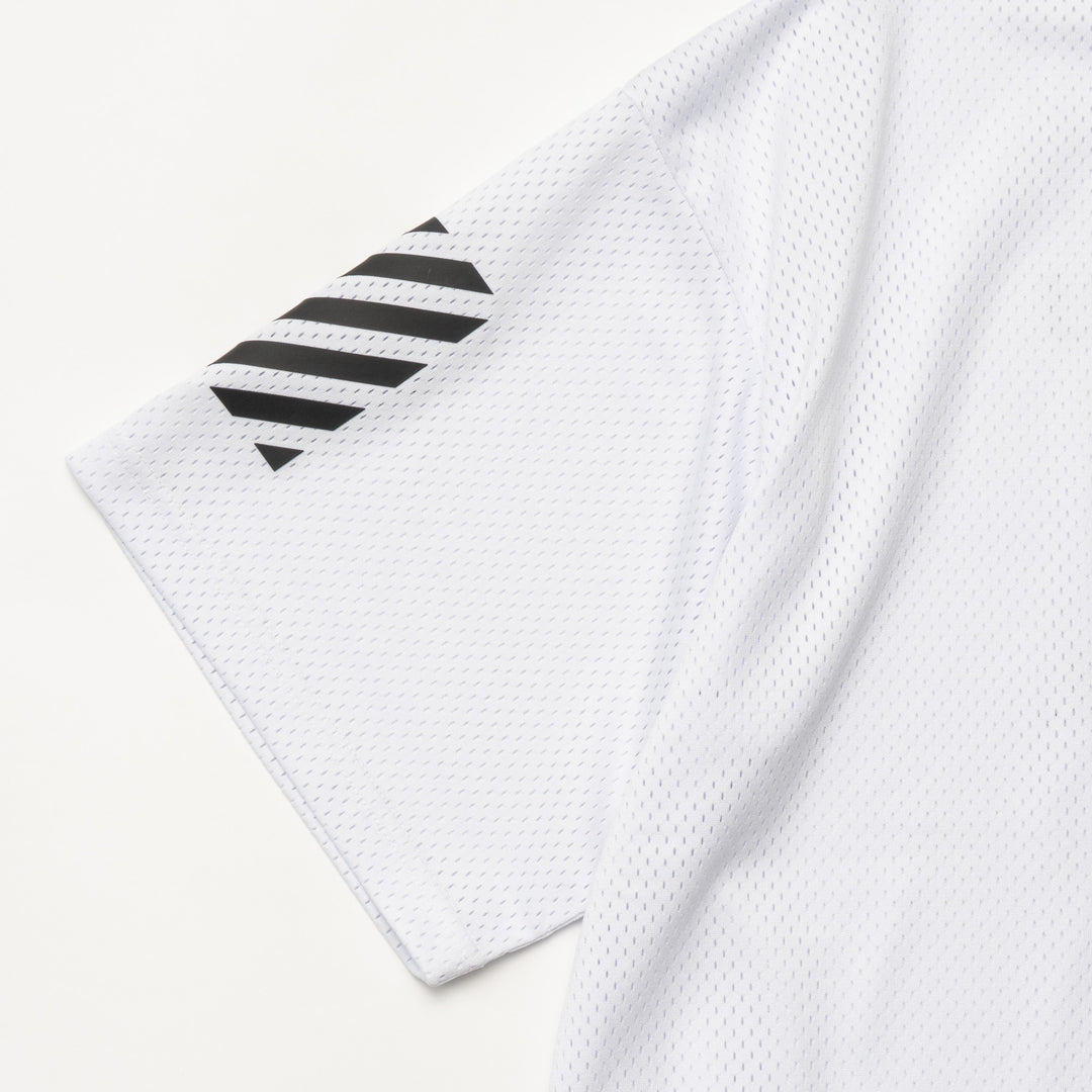 SWG MESH MOCK TEE, WHITE