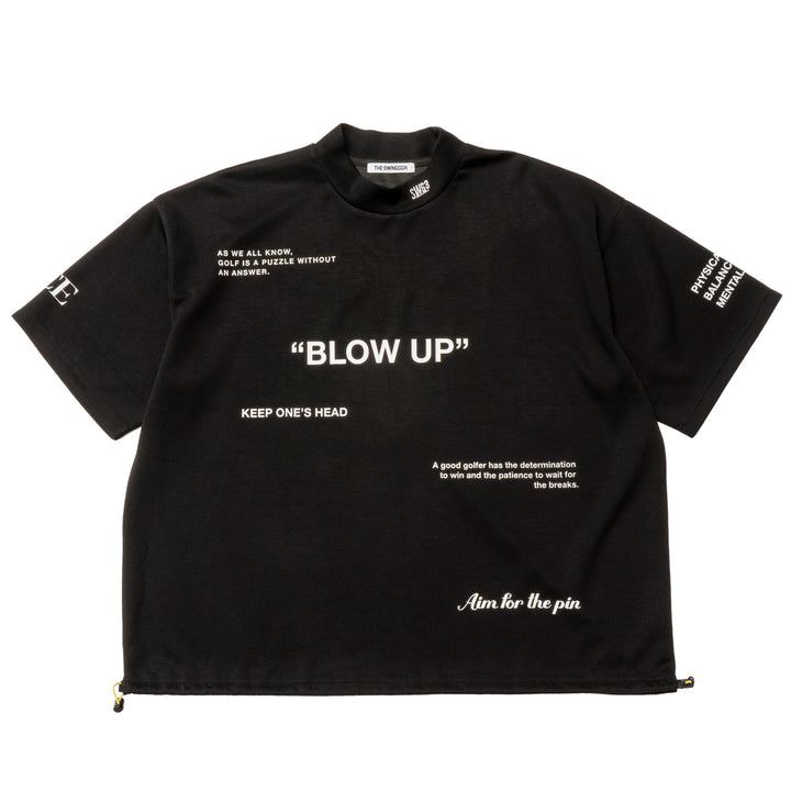 BLOW UP MOCK TEE, BLACK