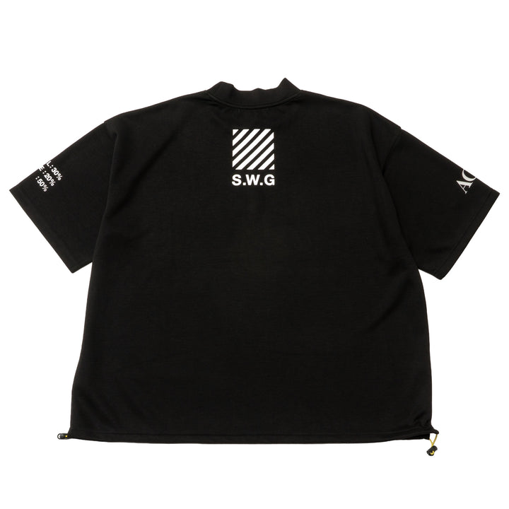 BLOW UP MOCK TEE, BLACK