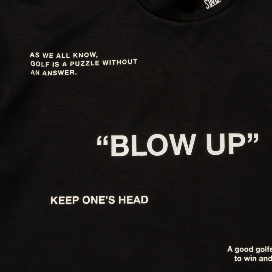 BLOW UP MOCK TEE, BLACK