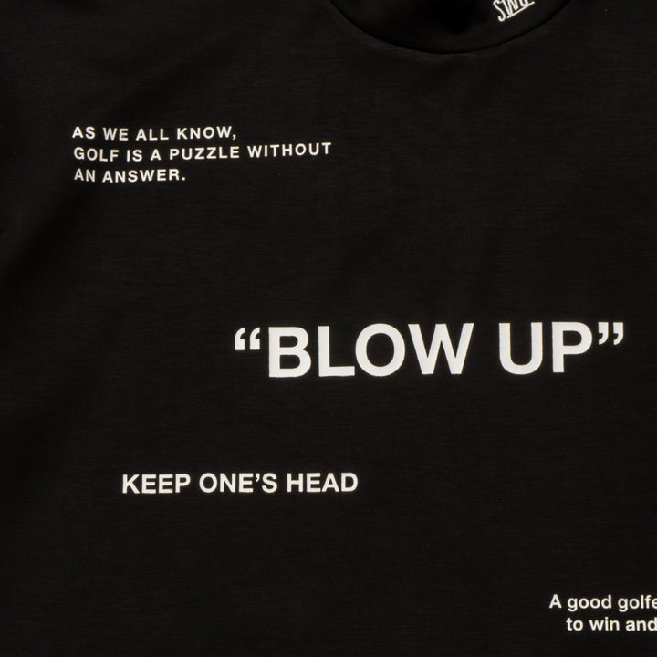 BLOW UP MOCK TEE, BLACK