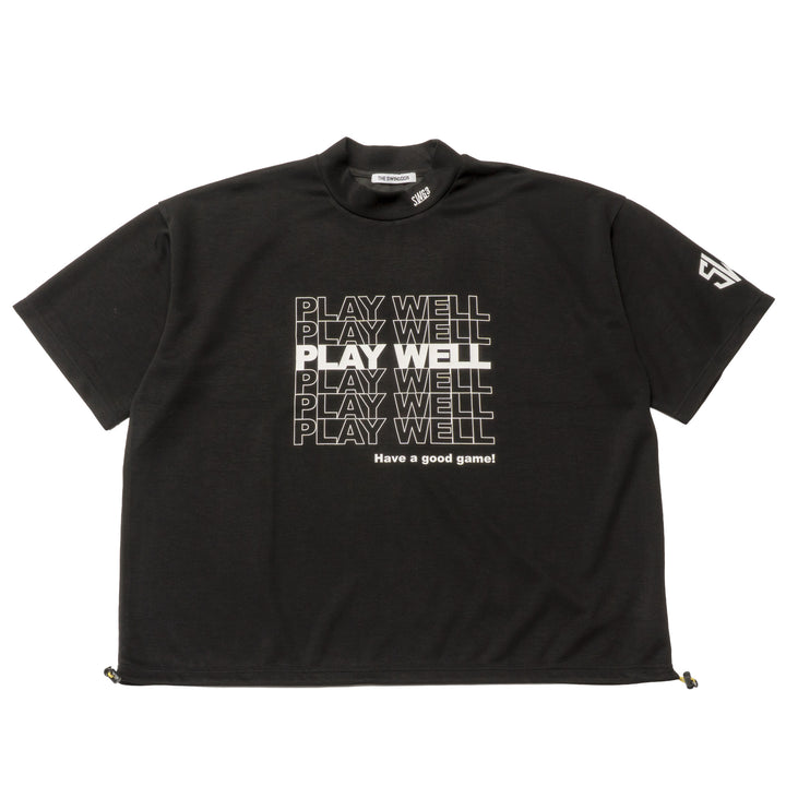 PLAY WELL MOCK TEE, BLACK