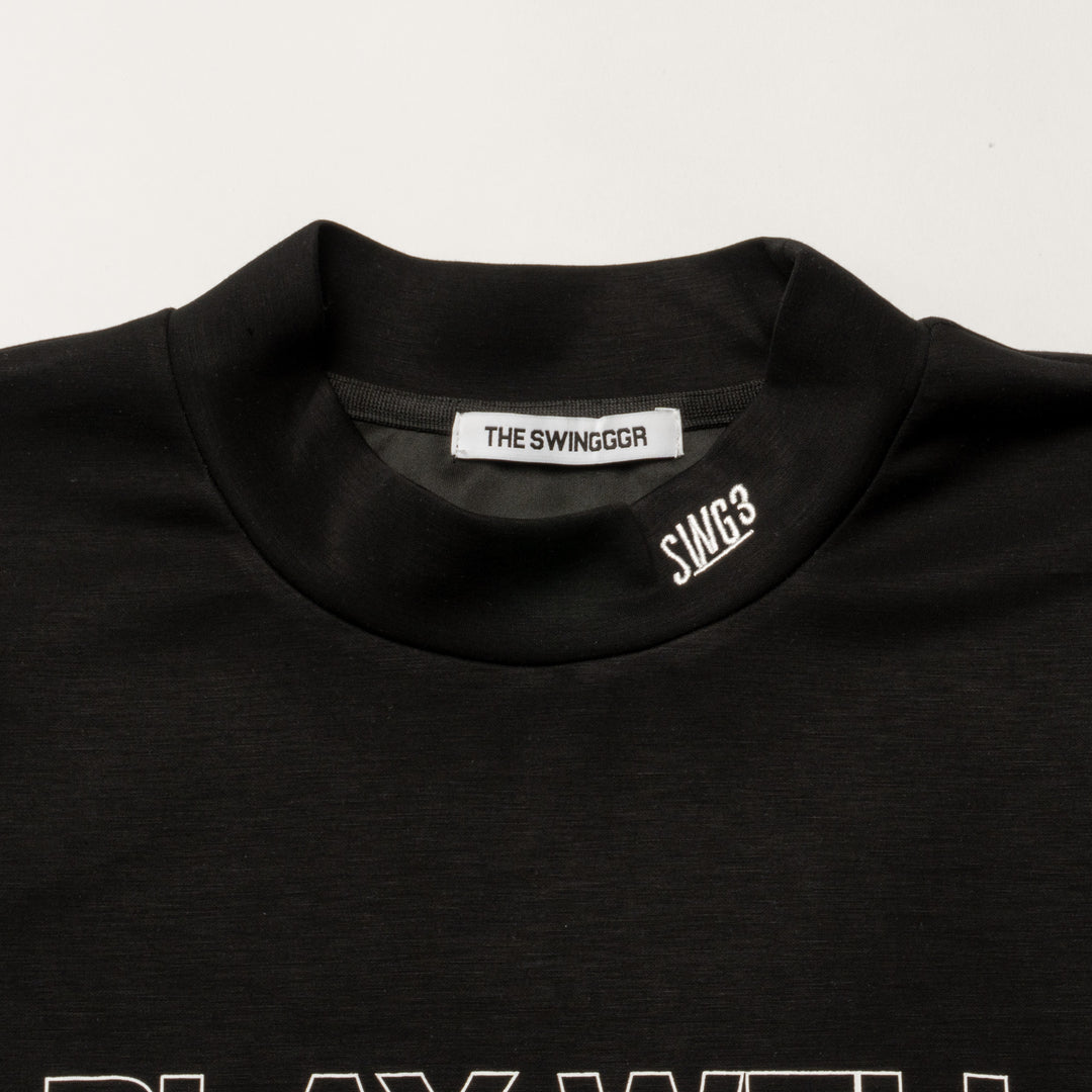 PLAY WELL MOCK TEE, BLACK