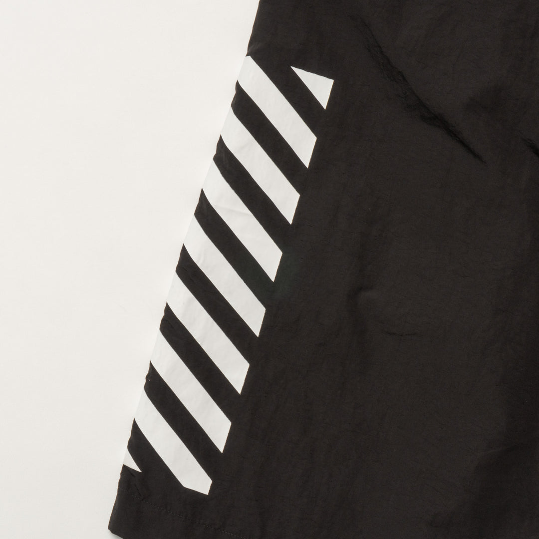 NYLON TROUSER SHORTS, BLACK