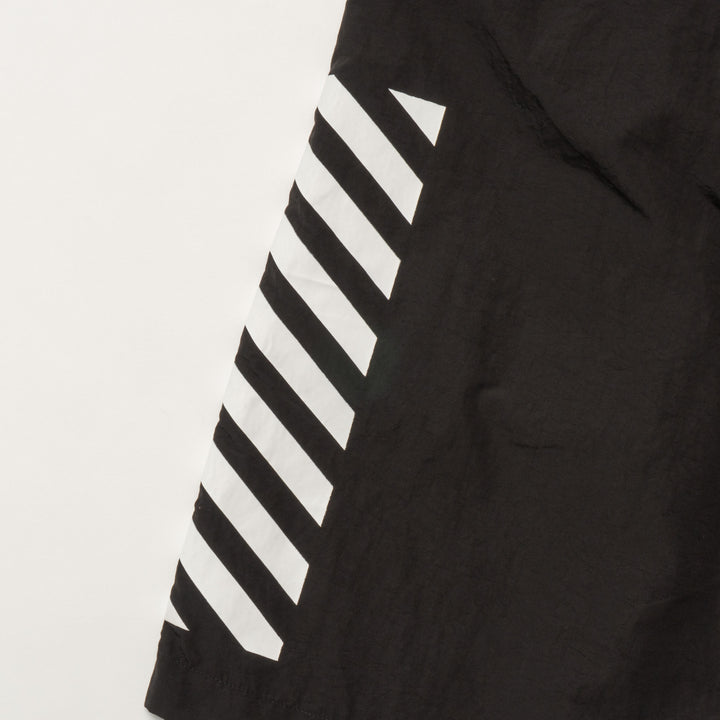 NYLON TROUSER SHORTS, BLACK