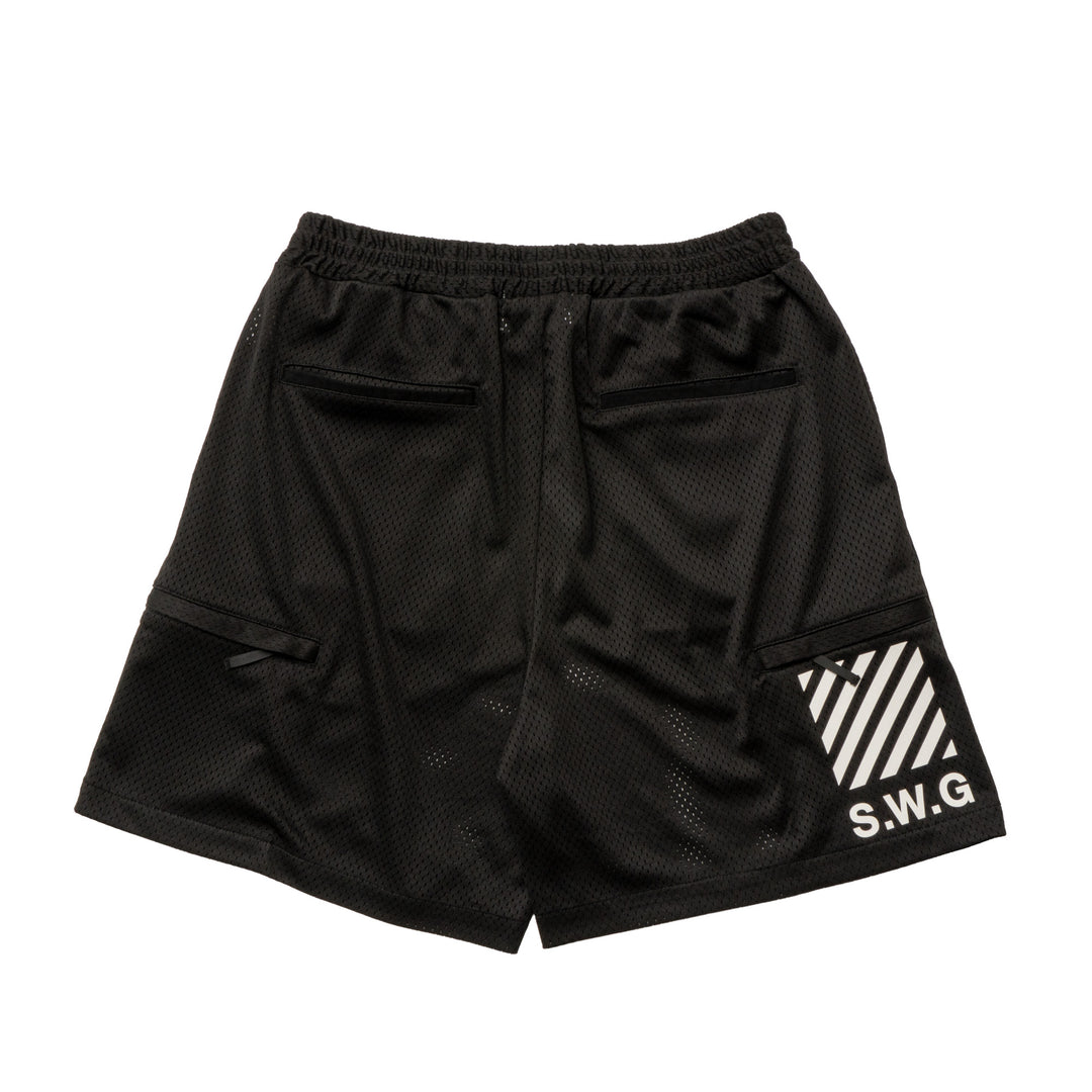 MESH SHORTS, BLACK