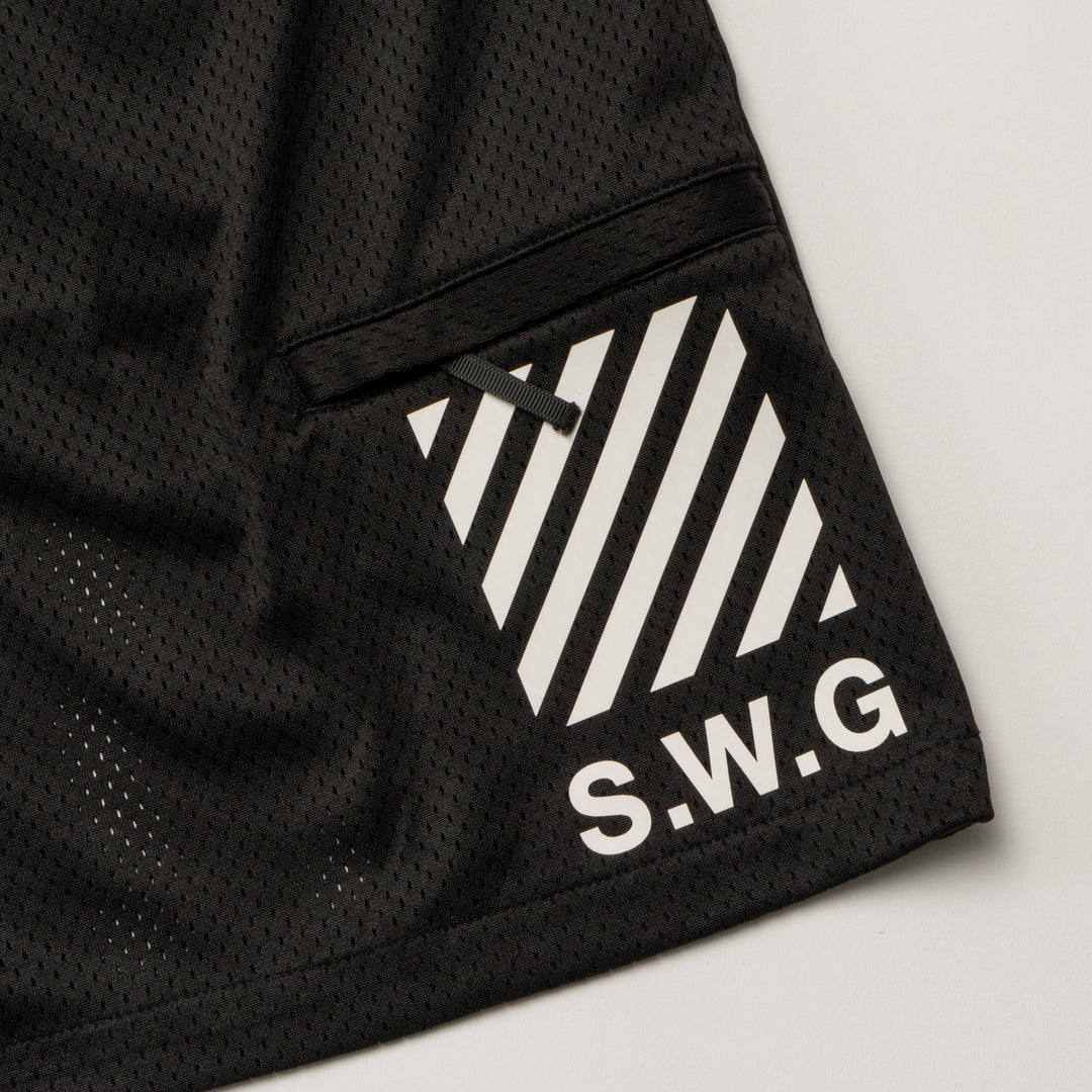 MESH SHORTS, BLACK