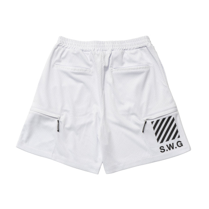 MESH SHORTS, WHITE