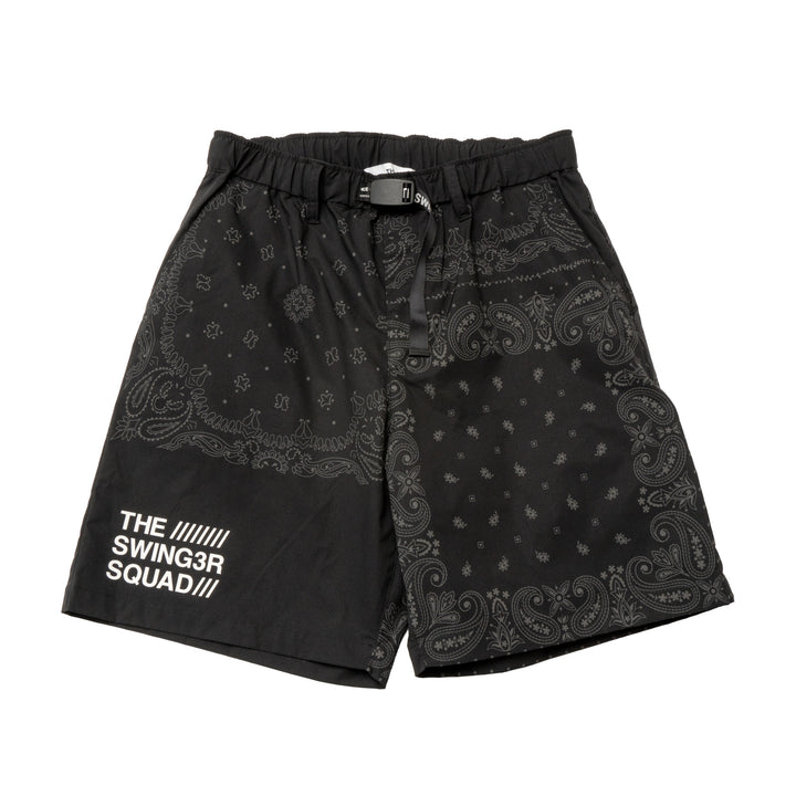 BANDANA SHORTS, BLACK