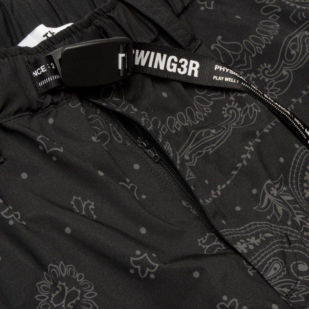 BANDANA SHORTS, BLACK
