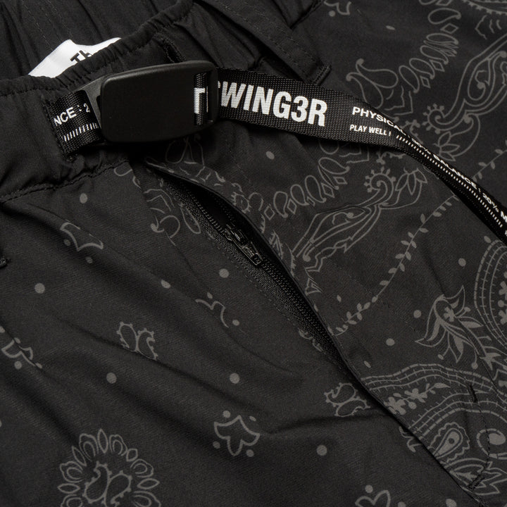BANDANA SHORTS, BLACK