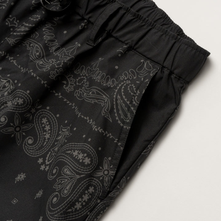 BANDANA SHORTS, BLACK
