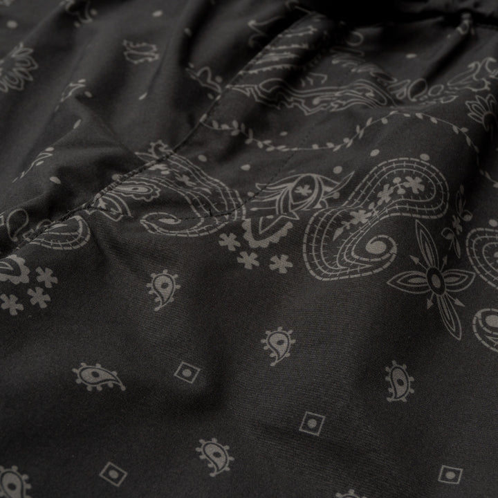 BANDANA SHORTS, BLACK
