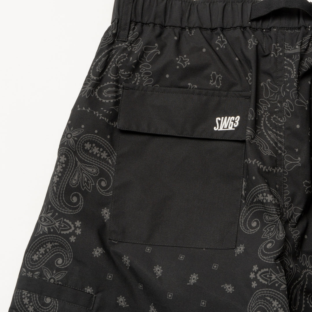 BANDANA SHORTS, BLACK