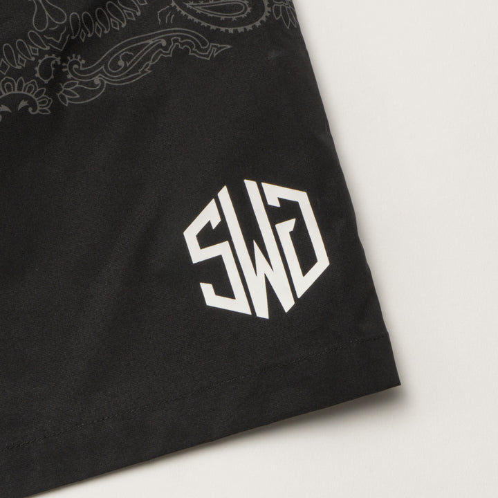 BANDANA SHORTS, BLACK