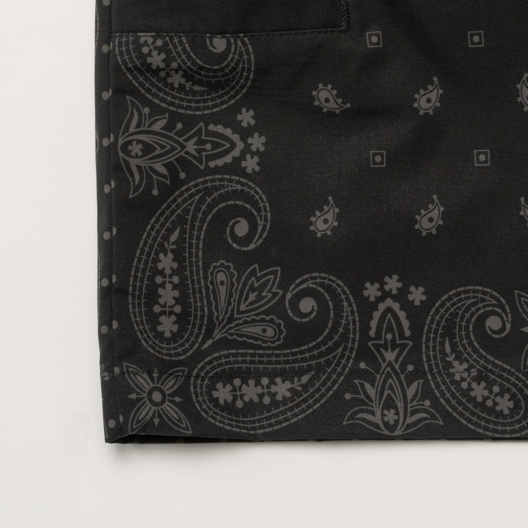 BANDANA SHORTS, BLACK