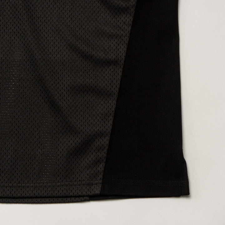 MESH POLO SHIRT, BLACK